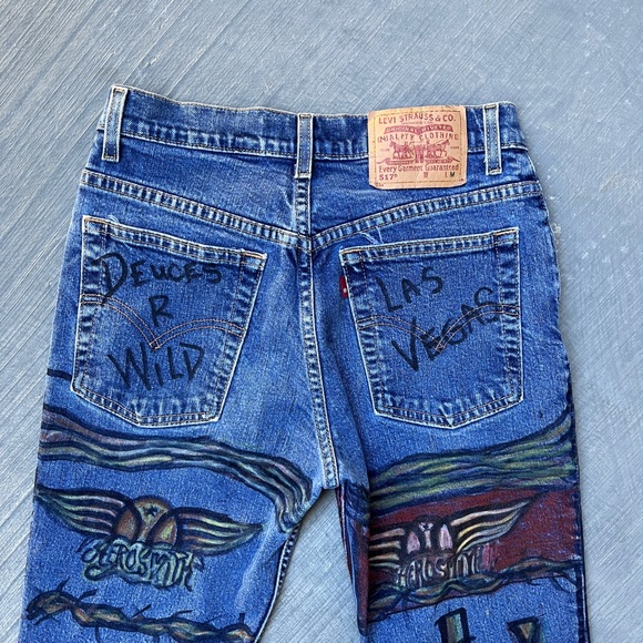 Levi’s 517 Hand-Painted Aerosmith Denim 🎨 - Picture 7 of 7